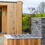 A view of the Sauna and Plunge Pool at Rosie's Cottage