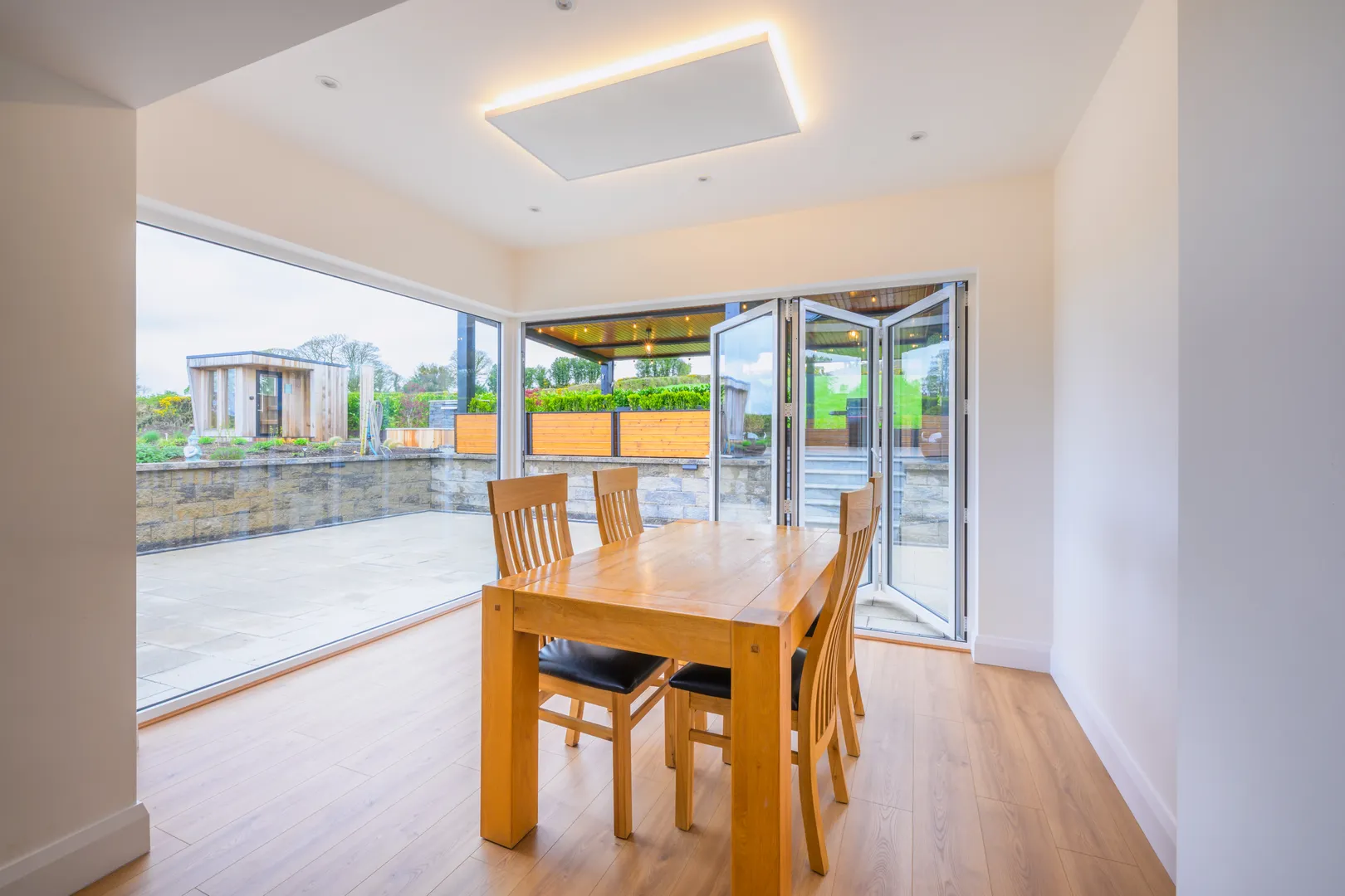 A view of the Extended dining room at Rosie's Cottage