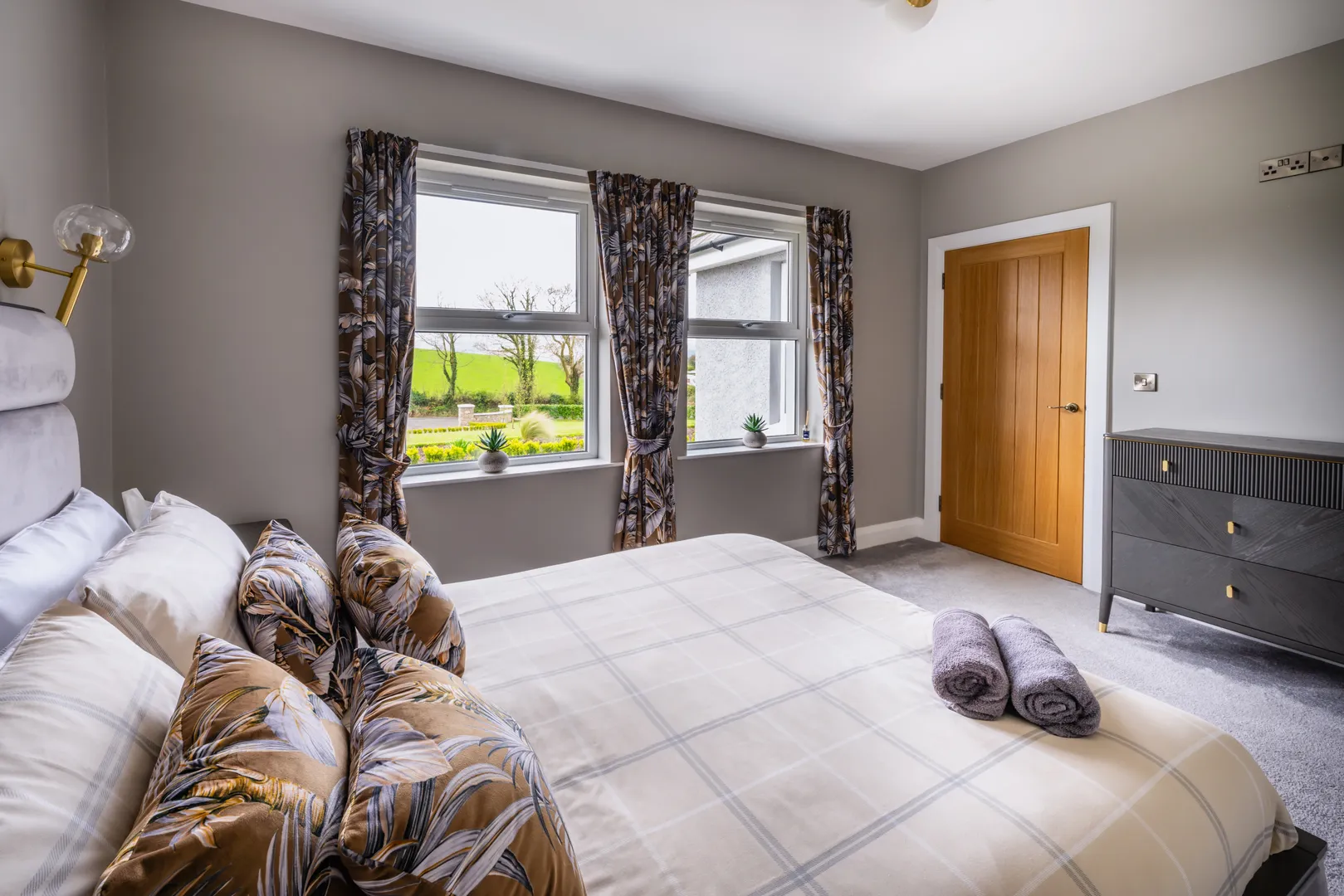 A bedroom inside Rosie's Cottage